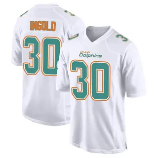 Miami Dolphins Men's Alec Ingold Game Fashion Jersey - White