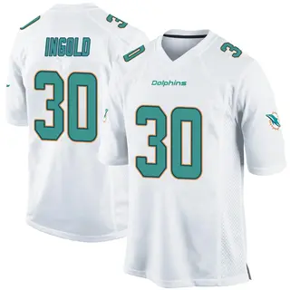 Miami Dolphins Men's Alec Ingold Game Jersey - White