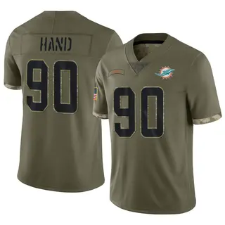 Miami Dolphins Men's Da'Shawn Hand Limited 2022 Salute To Service Jersey - Olive