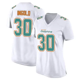 Miami Dolphins Women's Alec Ingold Game Fashion Jersey - White