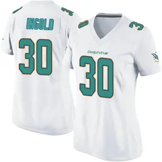 Miami Dolphins Women's Alec Ingold Game Jersey - White