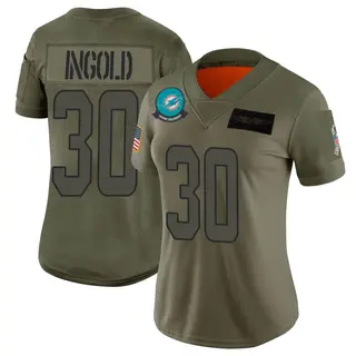 Miami Dolphins Women's Alec Ingold Limited 2019 Salute to Service Jersey - Camo