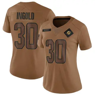 Miami Dolphins Women's Alec Ingold Limited 2023 Salute To Service Jersey - Brown