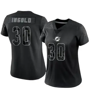 Miami Dolphins Women's Alec Ingold Limited Reflective Jersey - Black