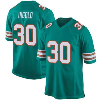 Miami Dolphins Youth Alec Ingold Game Alternate Jersey - Aqua