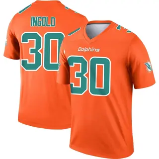 Miami Dolphins Youth Alec Ingold Legend Inverted Jersey - Orange